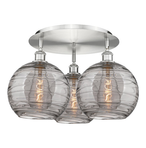 Ballston Three Light Semi-Flush Mount in Satin Nickel (405|516-3C-SN-G1213-10SM)
