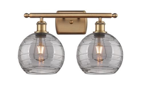 Ballston Two Light Bath Vanity in Brushed Brass (405|516-2W-BB-G1213-8SM)