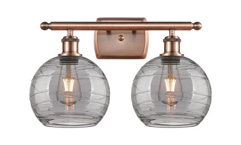 Ballston Two Light Bath Vanity in Antique Copper (405|516-2W-AC-G1213-8SM)