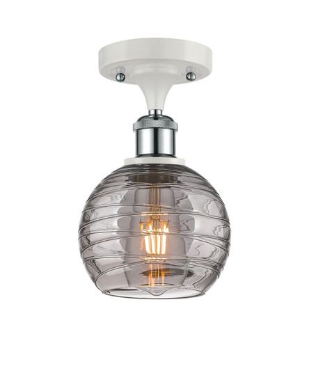 Ballston One Light Semi-Flush Mount in White Polished Chrome (405|516-1C-WPC-G1213-6SM) Ballston One Light Semi-Flush Mount in White Polished Chrome (405|516-1C-WPC-G1213-6SM)
