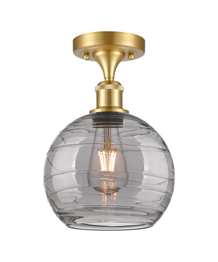 Ballston One Light Semi-Flush Mount in Satin Gold (405|516-1C-SG-G1213-8SM)