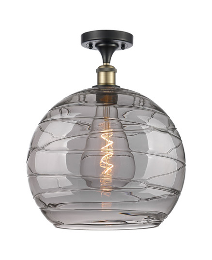 Ballston One Light Semi-Flush Mount in Black Antique Brass (405|516-1C-BAB-G1213-14SM)