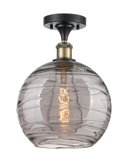 Ballston One Light Semi-Flush Mount in Black Antique Brass (405|516-1C-BAB-G1213-10SM)