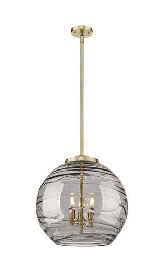 Ballston Three Light Pendant in Antique Brass (405|221-3S-AB-G1213-18SM)