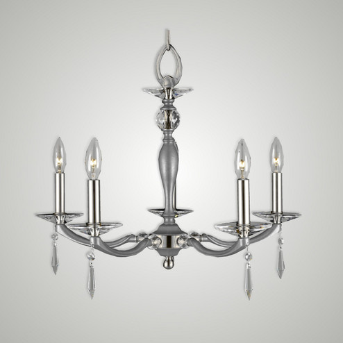 Kensington Five Light Chandelier in Pewter with Polished Nickel (183|CH5323-U-37G-38G-ST)