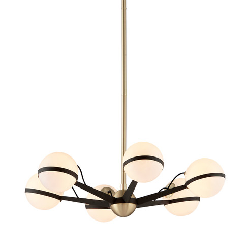 Ace Six Light Chandelier in Textured Bronze (67|F5303-TBZ/BBA)