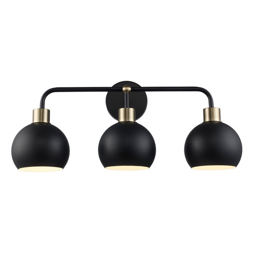 Indigo Three Light Vanity in Black/Antique Gold (110|22533 BKAG-BK) Indigo Three Light Vanity in Black/Antique Gold (110|22533 BKAG-BK)