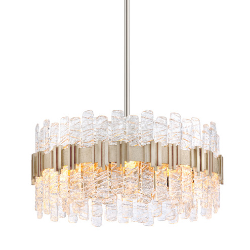 Ciro Eight Light Chandelier in Warm Silver Leaf (68|256-48-WSL)