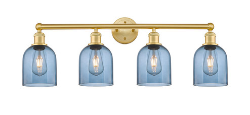 Edison Four Light Bath Vanity in Satin Gold (405|616-4W-SG-G558-6BL)