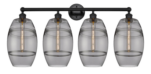 Edison Four Light Bath Vanity in Matte Black (405|616-4W-BK-G557-8SM)