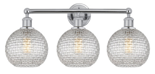 Edison Three Light Bath Vanity in Polished Chrome (405|616-3W-PC-G122C-8CL)
