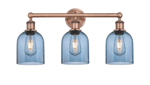 Edison Three Light Bath Vanity in Antique Copper (405|616-3W-AC-G558-6BL)