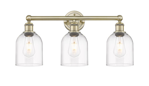 Edison Three Light Bath Vanity in Antique Brass (405|616-3W-AB-G558-6CL)