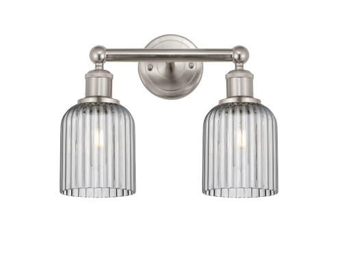 Edison Two Light Bath Vanity in Satin Gold (405|616-2W-SG-G559-5CL)