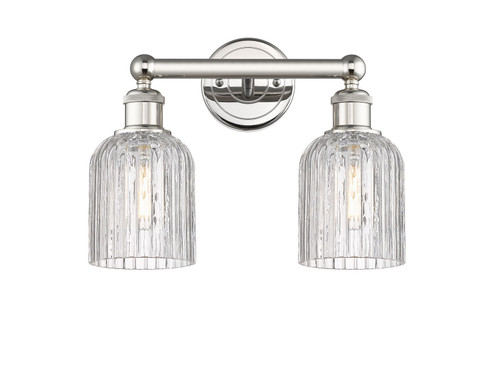 Edison Two Light Bath Vanity in Polished Nickel (405|616-2W-PN-G559-5CL)