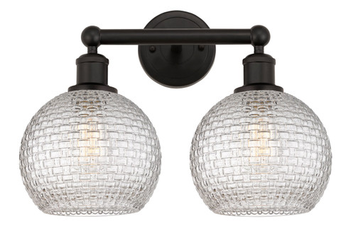 Edison Two Light Bath Vanity in Oil Rubbed Bronze (405|616-2W-OB-G122C-8CL)
