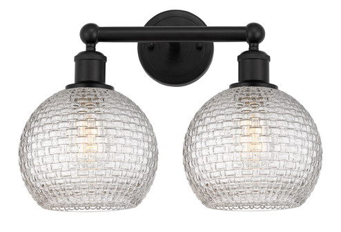 Edison Two Light Bath Vanity in Matte Black (405|616-2W-BK-G122C-8CL)