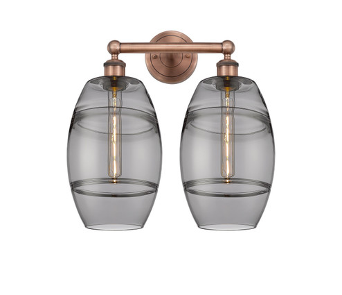 Edison Two Light Bath Vanity in Antique Copper (405|616-2W-AC-G557-8SM)