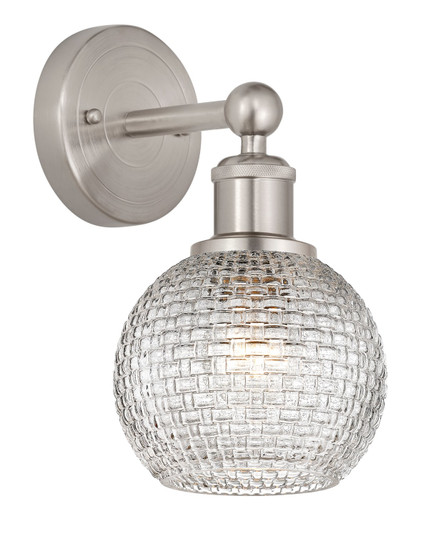 Edison One Light Wall Sconce in Brushed Satin Nickel (405|616-1W-SN-G122C-6CL)