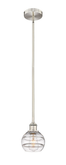 Edison One Light Mini Pendant in Brushed Satin Nickel (405|616-1S-SN-G556-6CL)