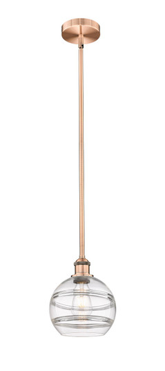 Edison One Light Mini Pendant in Antique Copper (405|616-1S-AC-G556-8CL)