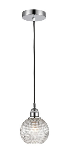 Edison One Light Mini Pendant in Polished Chrome (405|616-1P-PC-G122C-6CL)