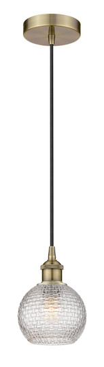 Edison One Light Mini Pendant in Antique Brass (405|616-1P-AB-G122C-6CL)