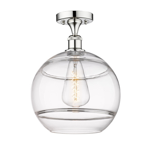 Edison One Light Semi-Flush Mount in Polished Chrome (405|616-1F-PC-G556-12CL)