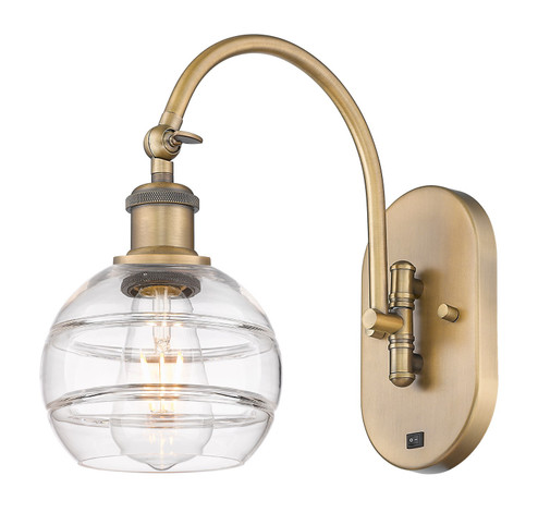 Ballston One Light Swing Arm in Brushed Brass (405|518-1W-BB-G556-6CL)