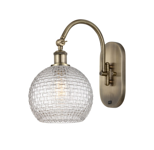 Ballston One Light Swing Arm in Antique Brass (405|518-1W-AB-G122C-8CL)