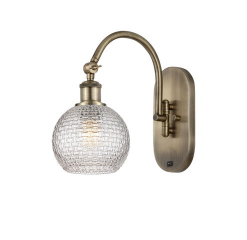 Ballston One Light Swing Arm in Antique Brass (405|518-1W-AB-G122C-6CL)