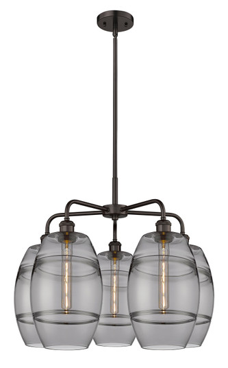 Ballston Five Light Chandelier in Oil Rubbed Bronze (405|516-5CR-OB-G557-8SM)