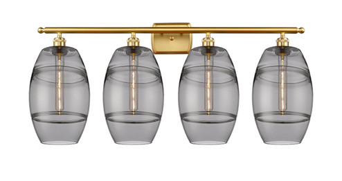 Ballston Four Light Bath Vanity in Satin Gold (405|516-4W-SG-G557-8SM)