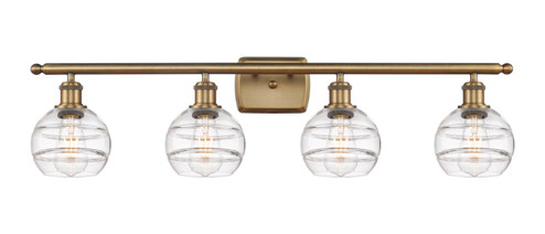 Ballston Four Light Bath Vanity in Brushed Brass (405|516-4W-BB-G556-6CL)