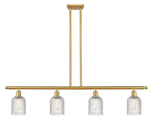 Ballston Four Light Island Pendant in Satin Gold (405|516-4I-SG-G559-5CL)