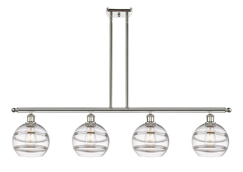 Ballston Four Light Island Pendant in Satin Gold (405|516-4I-SG-G556-8CL)