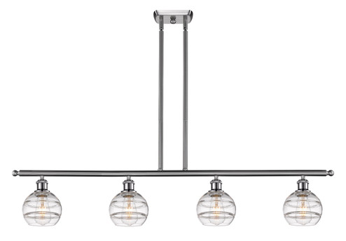 Ballston Four Light Island Pendant in Satin Gold (405|516-4I-SG-G556-6CL)