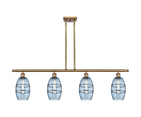 Ballston Four Light Island Pendant in Brushed Brass (405|516-4I-BB-G557-6BL)