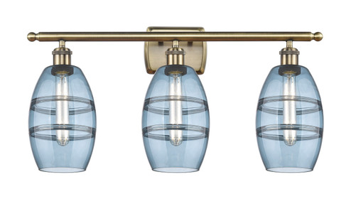 Ballston Three Light Bath Vanity in Antique Brass (405|516-3W-AB-G557-6BL)