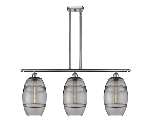 Ballston Three Light Island Pendant in Brushed Satin Nickel (405|516-3I-SN-G557-8SM)