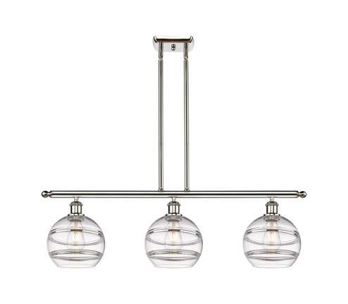 Ballston Three Light Island Pendant in Polished Nickel (405|516-3I-PN-G556-8CL)