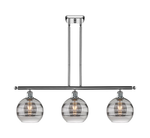 Ballston Three Light Island Pendant in Polished Chrome (405|516-3I-PC-G556-8SM)