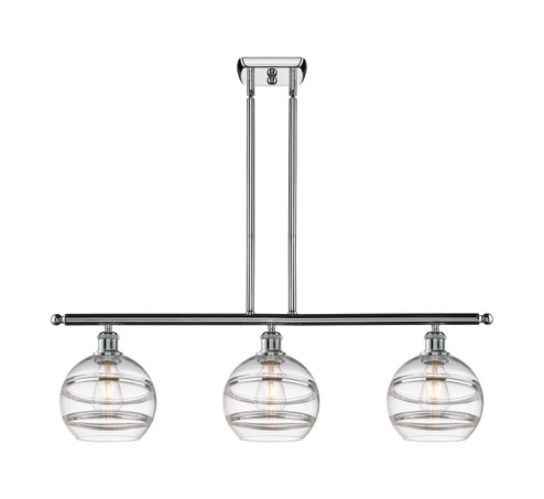 Ballston Three Light Island Pendant in Polished Chrome (405|516-3I-PC-G556-8CL)