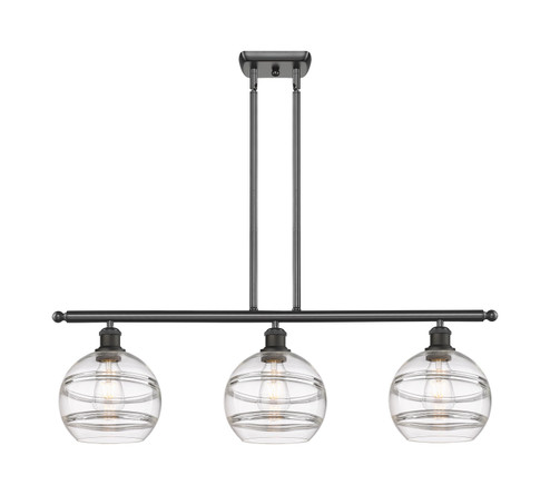 Ballston Three Light Island Pendant in Oil Rubbed Bronze (405|516-3I-OB-G556-8CL)