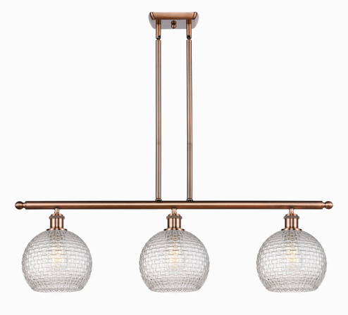 Ballston Three Light Island Pendant in Antique Copper (405|516-3I-AC-G122C-8CL)