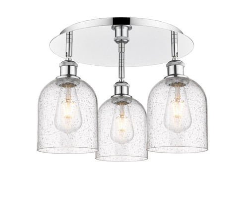 Ballston Three Light Flush Mount in Polished Chrome (405|516-3C-PC-G558-6SDY)