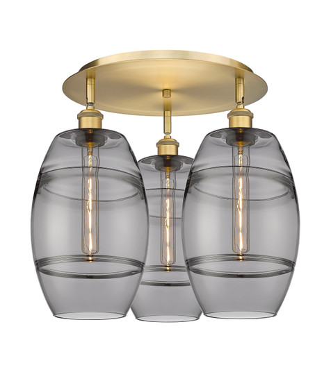 Ballston LED Flush Mount in Brushed Brass (405|516-3C-BB-G557-8SM)