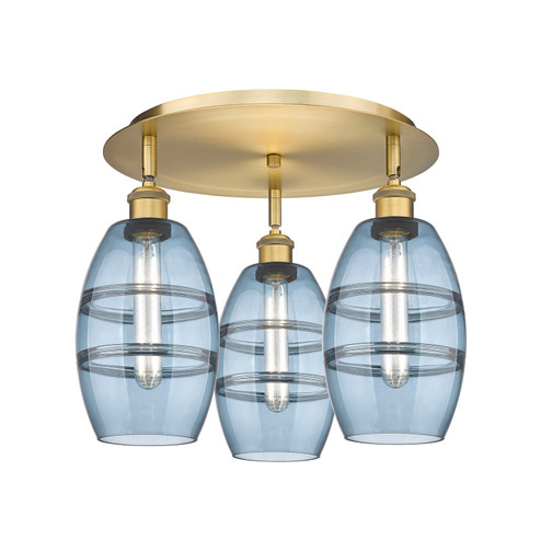 Ballston LED Flush Mount in Brushed Brass (405|516-3C-BB-G557-6BL)