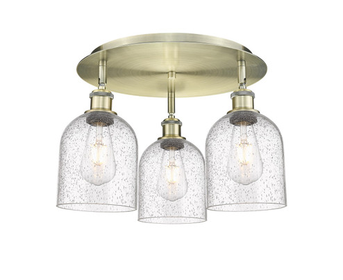 Ballston Three Light Semi-Flush Mount in Antique Brass (405|516-3C-AB-G558-6SDY)