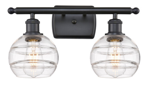 Ballston Two Light Bath Vanity in Matte Black (405|516-2W-BK-G556-6CL)
